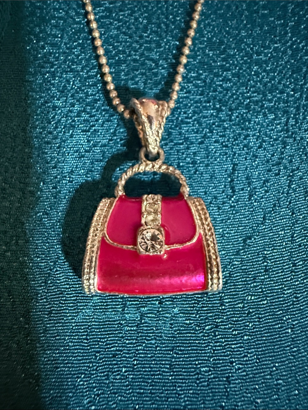 Women Bags Pendant Necklace - Pink Mini Purse Charm buy avon